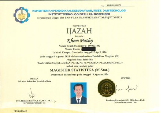 Ijazah — Magister Statistika (M.Stat.)