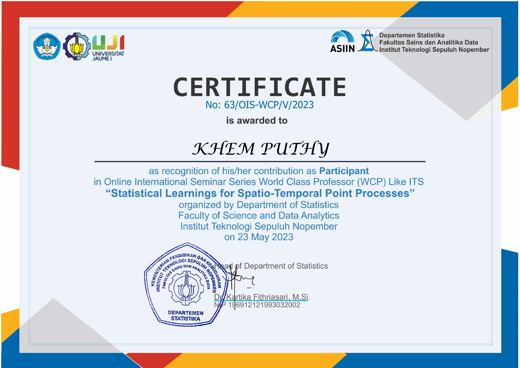 Statistical Learnings for Spatio-Temporal Point Processes (World Class Professor)