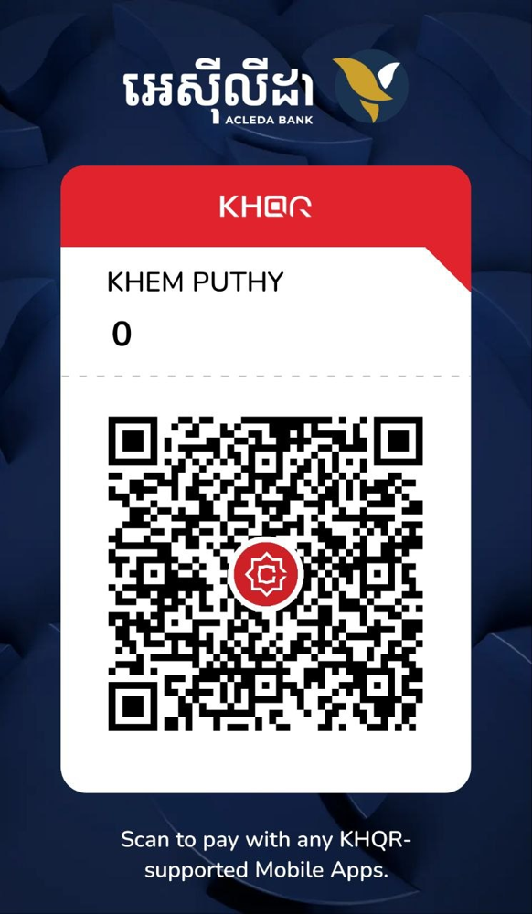 KHQR ACLEDA Bank — KHEM PUTHY